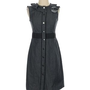 Donna Morgan Charcoal Sleeveless Midi Dress